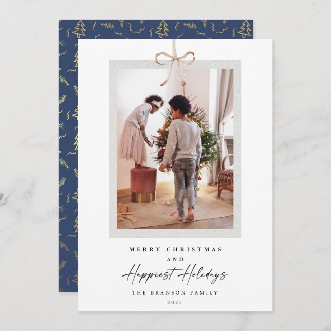 Modernes Foto - Frohe Weihnachten (Vorne/Hinten)