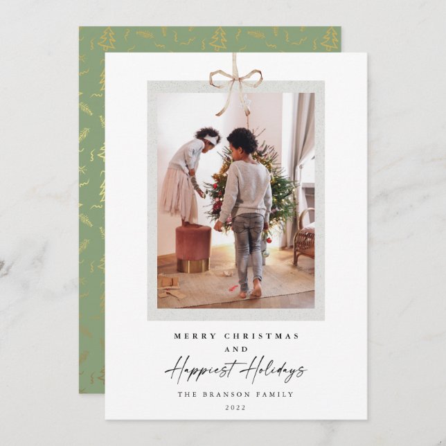 Modernes Foto - Frohe Weihnachten (Vorne/Hinten)