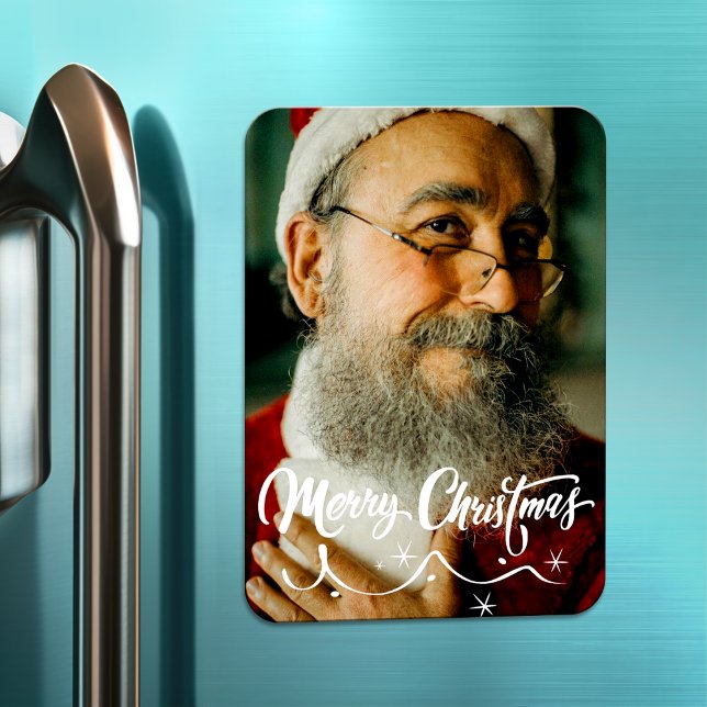 Modernes Foto Frohe Weihnachtsfeiertage Magnet (Von Creator hochgeladen)