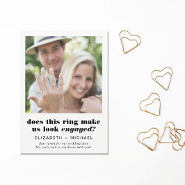 Modernes Foto Funny Verlobung Ankündigung