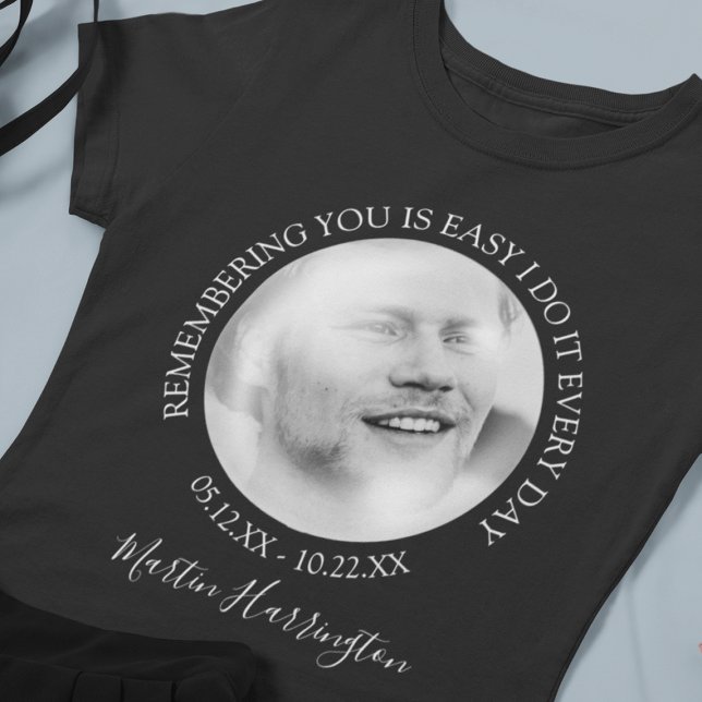 Modernes Foto für Blasen-Effekt | Memorial T - Shi T-Shirt (Von Creator hochgeladen)