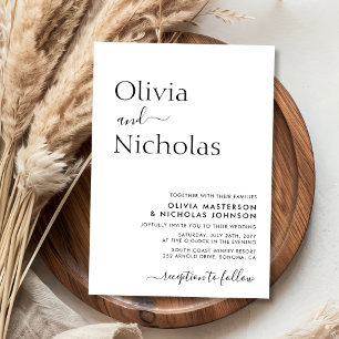 Modernes Foto für Chic Typografy Einladung