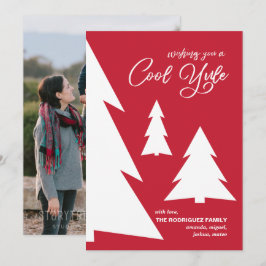 Modernes Foto für Coole Weihnachten-Skripte in Red Feiertagskarte