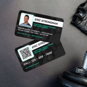 Modernes Foto für das berufliche Trainerprofil Visitenkarte