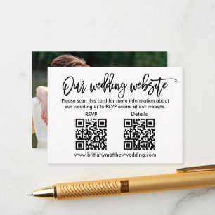 Modernes Foto für das Hochzeitsskript QR UAWG Deta Begleitkarte