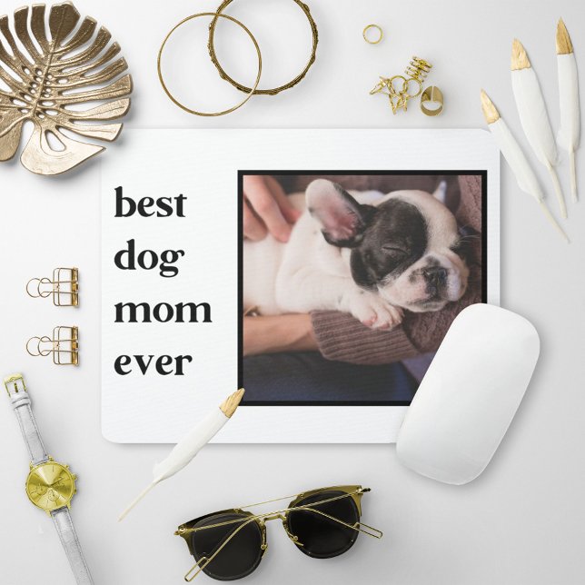 Modernes Foto für die beste Mama für Hunde Mousepad (Von Creator hochgeladen)