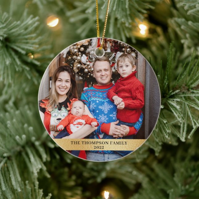 Modernes Foto für die Minimalistische Goldfamilie  Keramik Ornament (Baum)