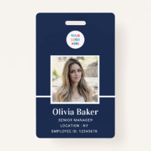 Modernes Foto für die Sicherheit von Navy Blue-Log