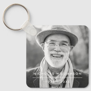 Modernes Foto für einfache Gedenkstätten Schlüsselanhänger