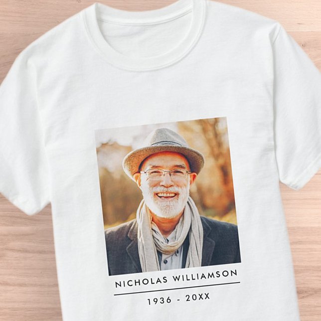 Modernes Foto für einfache Gedenkstätten T-Shirt (Von Creator hochgeladen)