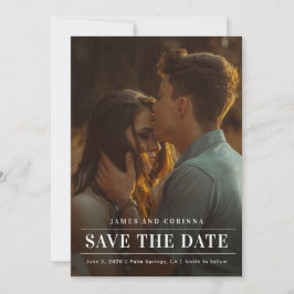 Modernes Foto für einfache Typografie Save The Date