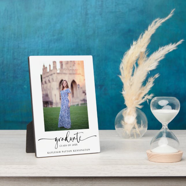 Modernes Foto für elegante Script-Abschluss Fotoplatte (Seite)