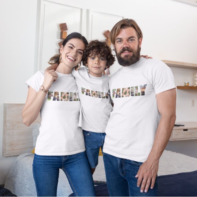 Modernes Foto für Familienbriefe T-Shirt (Von Creator hochgeladen)