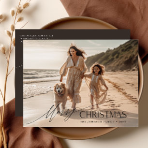 Modernes Foto für Familienfeiertage Postkarte