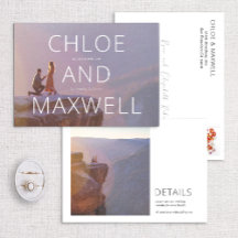 Modernes Foto für fette Namen Save the Date