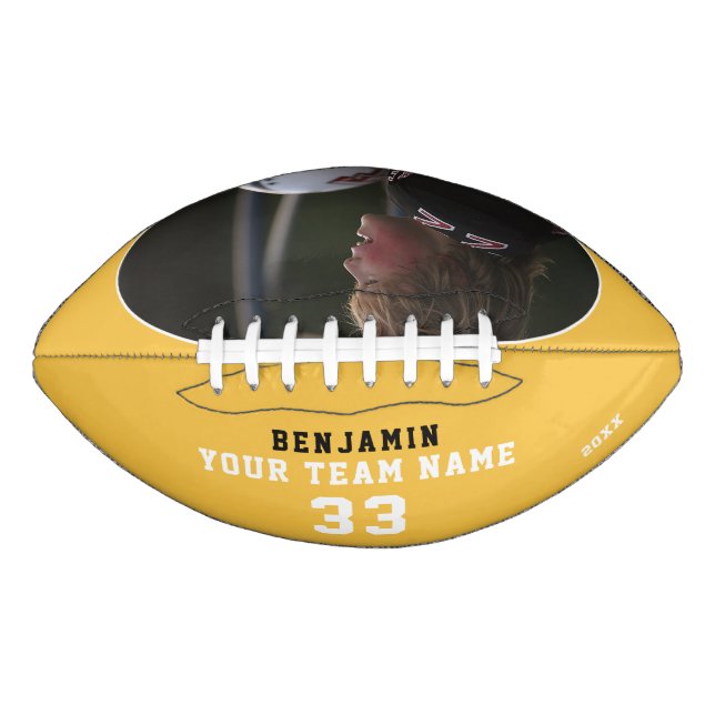 Modernes Foto für gelbe Namen Football (Vorderseite)