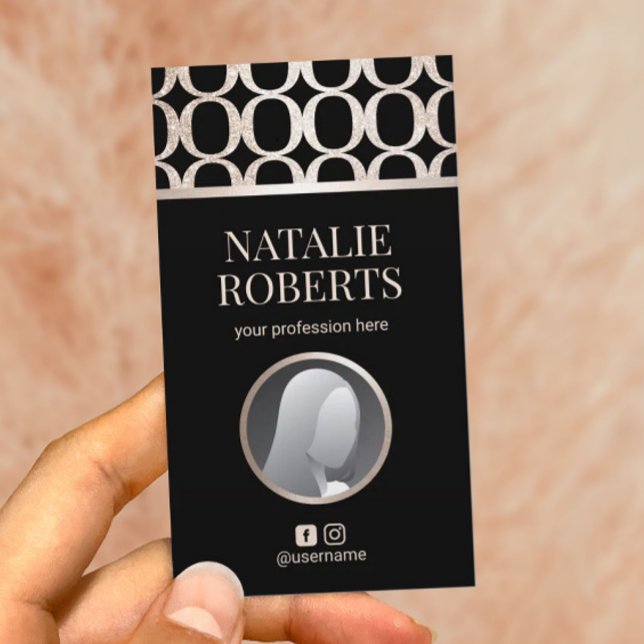 Modernes Foto für geometrisches Muster Visitenkarte (Von Creator hochgeladen)