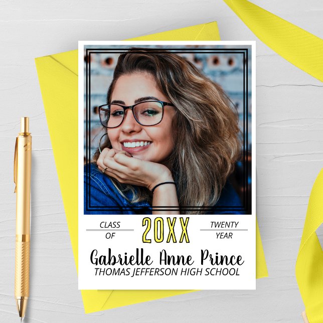 Modernes Foto für Gerahmten Abschluss Ankündigung (Von Creator hochgeladen)