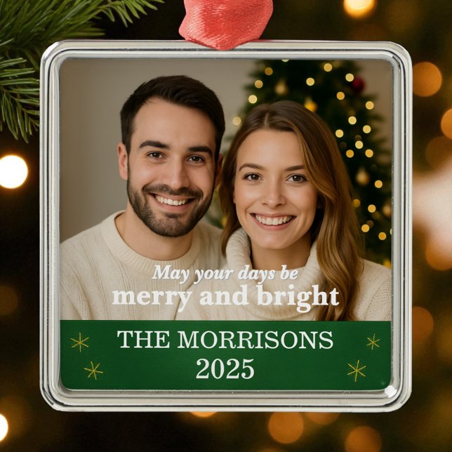 Modernes Foto für Green und Gold Snowflake Ornament Aus Metall (Von Creator hochgeladen)