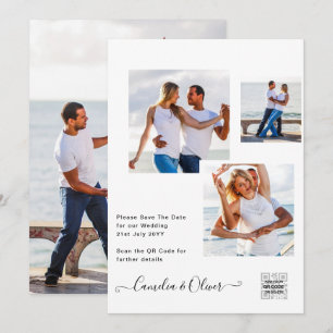 Modernes FOTO für Hochzeitsfeiern - QR Einladung