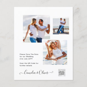 Modernes FOTO für Hochzeitsfeiern - QR Flyer