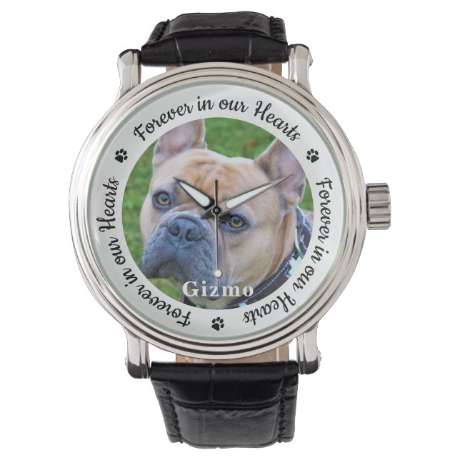 Modernes Foto für Hundehunde Armbanduhr (Vorderseite)