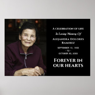 Modernes Foto für immer in unserem Herzen Poster