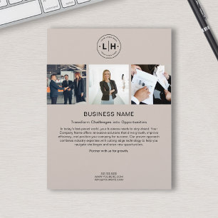 Modernes Foto für kundenspezifische Logos - Beige Flyer