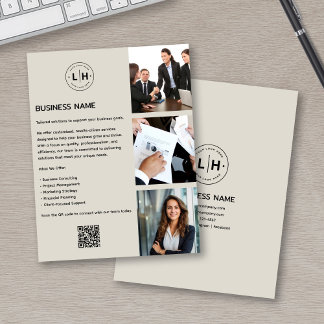 Modernes Foto für kundenspezifische Logos QR Busin Flyer