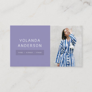 Modernes Foto für lila Stylist Visitenkarte