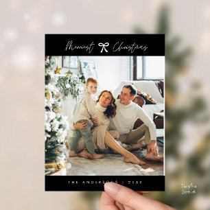 Modernes Foto für Minimalistische Familie - Schwar Postkarte