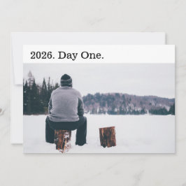 Modernes Foto für Minimalistische neue Chancen Feiertagskarte