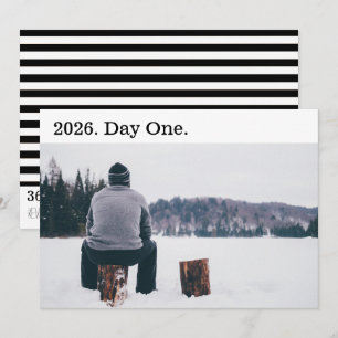 Modernes Foto für Minimalistische neue Chancen Feiertagskarte