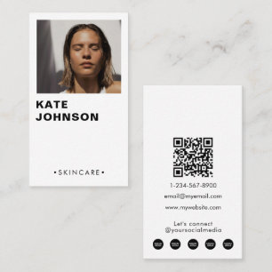 Modernes Foto für Minimalistische Pflege QR Visitenkarte