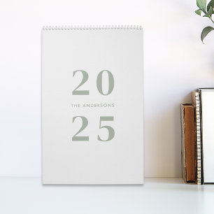 Modernes Foto für Minimalistische Sage 2025-Famili Kalender