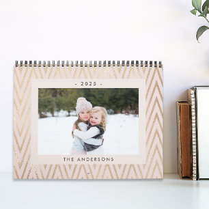 Modernes Foto für Rosa und Gold Kalender