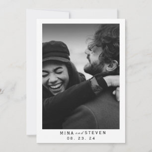 Modernes Foto für Schwarzweiß-Typografie Save The Date