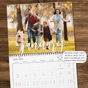 Modernes Foto für Single und Deckerkollektion mit Kalender