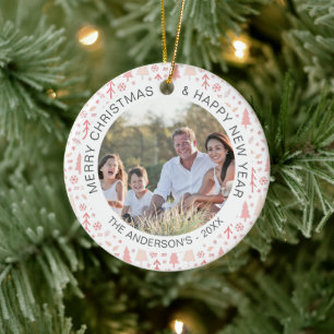 Modernes Foto für Weihnachten Keramik Ornament