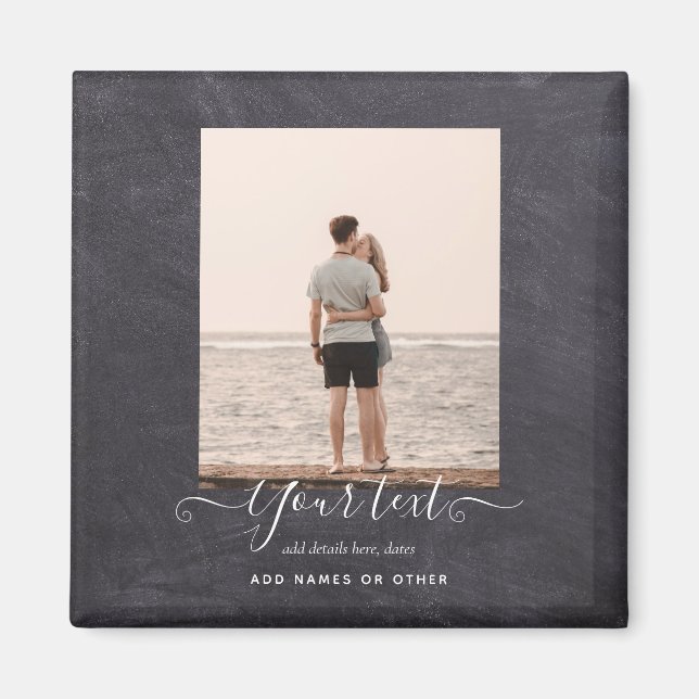 Modernes FOTO-Geschenk Benutzerdefiniertes Chalkbo Magnet (Vorne)