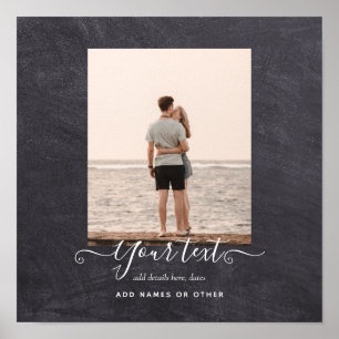 Modernes FOTO-Geschenk Benutzerdefiniertes Chalkbo Poster