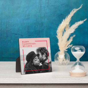 Modernes Foto   Geschenk von Rot und Rosa Fotoplatte