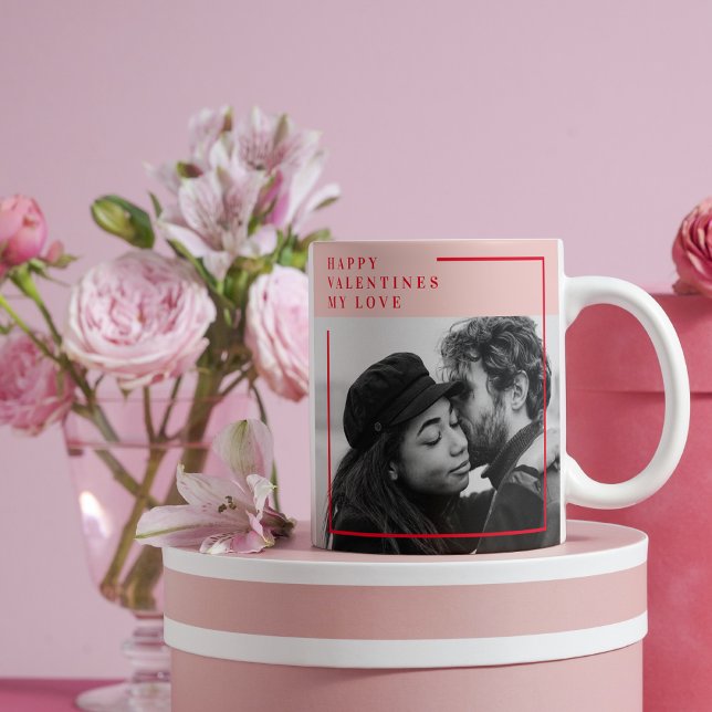 Modernes Foto | Geschenk von Rot und Rosa Kaffeetasse (Von Creator hochgeladen)