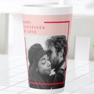 Modernes Foto   Geschenk von Rot und Rosa Milchtasse