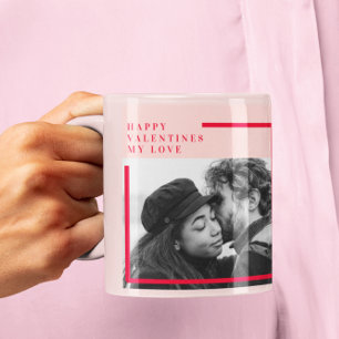 Modernes Foto   Geschenk von Rot und Rosa Tasse