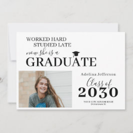 Modernes Foto Graduierte Typografie Abschluss Ankündigung