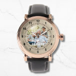 Modernes Foto Großvater Drehbuch Herz Armbanduhr<br><div class="desc">Moderne Foto Grandpa Script Heart Watches zeigt Ihr Lieblings-Foto mit dem Text "We (heart) you Grandpa" in einem modernen weißen Typografie-Overlay. Personalisieren Sie diese,  indem Sie den Text in dem dafür vorgesehenen Textfeld bearbeiten. Entworfen von ©Evco Studio www.zazzle.com/store/evcostudio</div>