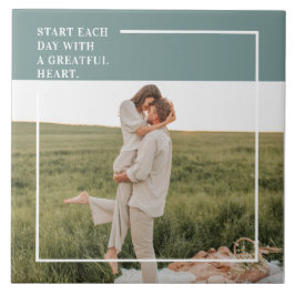 Modernes Foto Grüne Familie Liebliches Geschenk Fliese