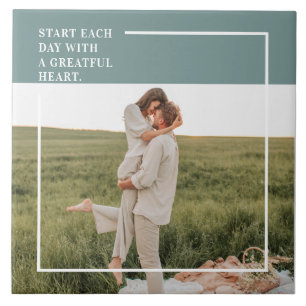 Modernes Foto Grüne Familie Liebliches Geschenk Fliese