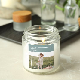 Modernes Foto Grüne Familie Liebliches Geschenk Quadratischer Aufkleber